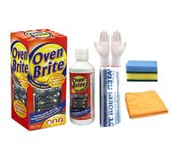 Oven Brite Cleaner Kit | Complete Oven Cleaning Kit with | 1 x 500ml Bottle, Bags, and Gloves | 1 x Ultra Absorbent Cloth | 2 x Sponge | For domestic ovens and BBQ