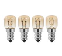 Oven Bulb,4Pcs E14 Oven 15W,Oven Bulb, Cap Clear Pygmy Oven Lamp,E14 Up to 300 Celsius Light for Oven