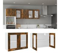 Oven Cabinet Smoked Oak 60x46x81.5 cm Engineered Wood Compact AdjustableFeetUnit