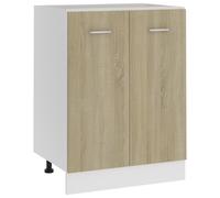 Oven Cabinet Smoked Oak 60x46x81.5 cm Engineered Wood Compact Storage With Shelf