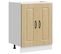 vidaXL Kitchen Base Cabinet Kalmar Black Engineered Wood sink base cabinet