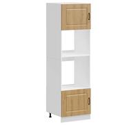 (old wood, 1 pcs) vidaXL Oven Cabinets Kitchen Cabinet Oven Unit 2 pcs Lucca Engineered Wood