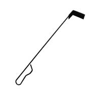 Oven Charcoal Rake - Long Steel Handle Tool, Pizza Ovens Ash, Ember Spread Rod | Heat Resistant Ash Raking Tool, Coal Distribution Control System, For Pizza Oven Baking Operations Process