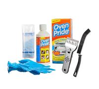 Oven cleaner heavy duty Kit - Including 500ml Cleaning Solution, Crevice brush, Ceramic Hob Scraper, Protective Gloves & Oven Cleaning Bags