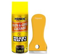 Oven Cleaner | Heavy Duty Oven & Grill Cleaner + Oven Hob Cleaning Tool| Fast-Acting Deep Cleaner Spray| Dissolves Tough Grease and Burnt-on Food from BBQ, Racks, Frying Pan etc