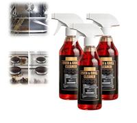 Oven Cleaner Heavy Duty Spray, Oven Cleaner Heavy Duty, Oven and Grill Cleaning Spray, Fast-Acting Formula Removes Baked-On Grease & Food Residue or Air Fryer Ovens Grills BBQ (3Pc)