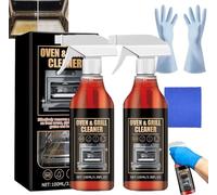 Oven Cleaner, Oven and Grill Cleaner Spray, Grill & Barbecue Cleaner, Oven Cleaner Heavy Duty, All Purpose Air Fryer Cleaning Spray, Microwave Cleaner Scratch Remover for Ovens, Barbecue, Grill (2Set)