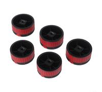 Oven Control Knobs 5 Pack Fit 58mm Posts Made of Heat Stable Nylon with Patterned to Aid Turning When Wet (red)