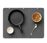 Oven Cover - Stove Cover Protector Pad, Gray Silicone Counter Protection Mat, Heat-Resistant Dish Drying Counter Mat | For Home, RV, Apartment, Farmhouse & Café, Ideal For Cooking, Baking & Food Prep