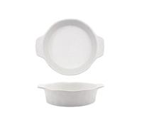 oven dish Baking Dish Ceramic Amphora Irregular Round Household Deep Vegetable Bowl Western Spaghetti baking tray(White)