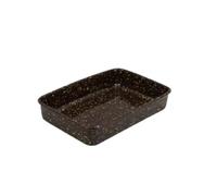 Oven Dishe Rectangular Ceramic Dinner Plates for Use in Both Microwave(Bruin,Medium)