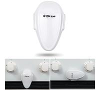 Oven Door Child Safety Lock, 1 pc, White, with Special Heat-Resistant Adhesive, Double Safety Button, Easy to Install, Baby Oven Front Lock, Childproof Cooker Lock, Stove Guard for Toddler Protection