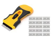 Oven Glass & Hob Cleaning Tool | Multi-Purpose Non-Scratch Cleaner with 15 Spare Replacements | for Cleaning Grease, Paint, Labels, Stickers, Limescales, Burnt-on Food etc.