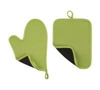 Oven Glove and Pot Holder Set - Lime Green