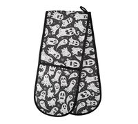 Oven Gloves Double Oven Gloves Halloween Devil Oven Mitts Pot Holder Heat Resistant Quilted for BBQ Baking Kitchen Cooking Gloves