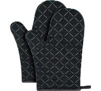 Oven Gloves,Heat Resistant Silicone Oven Mitts Non-Slip Kitchen Oven Gloves For Grilling,Cooking, Baking, Kitchen, Microwave, Pizza (Black, 1 Pair)