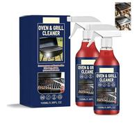 Oven & Grill Cleaner Spray, Heavy Duty Degreaser for Kitchen Appliances, Oven Rack & Grill Cleaner, Multi-Surface Degreaser for Ovens, Grills Grates, BBQ Stovetop & Countertop (Brown 2pcs)