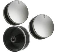 Oven Knob for BELLING LAM3200 LAM3204 LAM3401 Oven Cooker Control Switch (Silver / Black, Pack of 3)