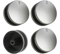 Oven Knob for BELLING LAM3200 LAM3204 LAM3401 Oven Cooker Control Switch (Silver / Black, Pack of 4)