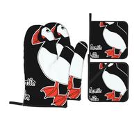 Oven Mitts And Pot Holders Atlantic Puff-In-Birds Potholders Soft Pot Holders Non-Slip Kitchen Mitts For Cooking Loves Baking Set Of 4