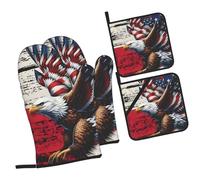 Oven Mitts And Pot Holders Poland Polish American Flag Usa Friendship Eagle Pot Holders Soft Oven Gloves Kitchen Essentials Potholders For Baking Cooking Loves Set Of 4