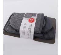 Oven Mitts and Pot Holders Sets 4Pcs, Extra Long Oven Mitts and Hot Pads Sets, Heat Resistant Oven Gloves with Hot Pads and Mini Oven Mittens for Grilling Kitchen Cooking Baking Grill BBQ (Grey)