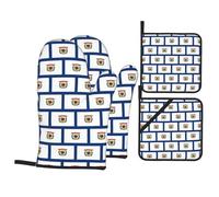 Oven Mitts And Pot Holders West Virginia State Flag Set Of 4 Oven Mittens And Potholders Soft Pot Holder For Kitchen For Cooking Home Baking