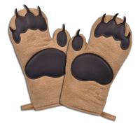 Oven Mitts Cute Bear Oven Mitts,Kitchen Mitts Heat Resistant Flexible Cotton Cooking 2 Piece Set (Brown)