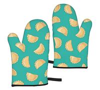 Oven Mitts Dumplings Pierogi Varenyky Pelmeni Food And Drink Heat Resistant 2Pcs Microwave Pot Holder Oven Gloves For Bbq Baking 15X28 cm