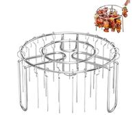 Oven Rack - Heat-Resistant Vertical Skewer Rack - Non-Stick Reusable Rust-Proof Stainless Grilling Skewer for Outdoor Cooking Corn Vegetable Chef Sausage Fish Meat Shrimp