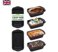 Oven Safe 6-Pack Loaf Tin Set - Nonstick Heavy-Duty Carbon Steel for Easy Baking