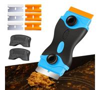 Oven Scraper Pro Tool, Non Scratch, 2 in 1, Replacement Blades, Heavy Duty Oven Cleaner, Paint Scraper, Window Scraper, Glass, Ceramic & Induction Hobs, Adhesive Remover - Multi Surface Cleaning Tool