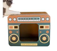 Oven Shaped Cat Scratcher Lounge, Indoor Cardboard Scratch Furniture Protector Bed, Interactive Cat Toy Activity Pad, Durable Claw Grinding Board for Kittens Small Medium Large Cats, Mental Physical