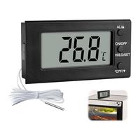 Oven Thermometer Digital 300°C Heat Resistant Temperature Probe for Baking, BBQ, Frying, Meat, Oil & Milk, Instant Read with Timer Alarm, Waterproof LCD Display