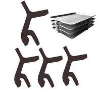 Oven Tray Stacking Clips - Oven Liner, Sheets, Multi-Purpose Tongs, Pen Stacking | Durable Canvas Boats, Spacious Saving Tray Stacker for Trays