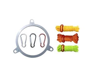 Oven Wind Protection Windproof Accessories | Portable Stainless Steel Accessories with Carabiners - Wind Protection Wind Rope Ring, for Camping, Lawn, Park, Garden, Patio, Garden, Deck, Fire Side