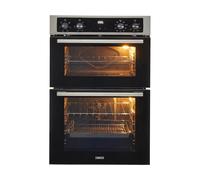 Oven Zanussi ZKCNA4X1 FanCook Electric Double Oven - Stainless Steel & Black