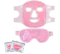 Ovenoe Ice Pack Cold Face Eye Masks Reduce Face Puff, Dark Circles, Reusable Cold Hot Therapy Gel Face Eye Mask, Cooling Gel Mask, 2 Pack, Pink