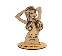 Over 18 Naughty Adults CREME EGG Holder Treat boobs, How do you eat yours? Easter Gift Rude Gift Adult Humour, Brown, One Size