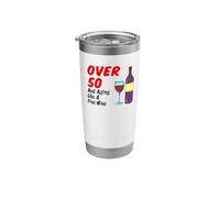 Over 50 and Aging Like A Fine Wine Senior Birthday Stainless Steel Insulated Tumbler
