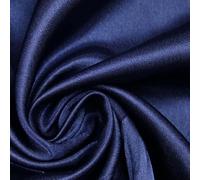 Over 70 Colours - Plain Solid Crepe Back Satin Fabric Material Dress Bridal 58" (1 Metre, Navy Blue 5863)