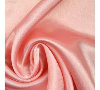 Over 70 Colours - Plain Solid Crepe Back Satin Fabric Material Dress Bridal 58" (1 Metre, Pink Peach 5898)