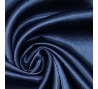 Over 70 Colours - Plain Solid Crepe Back Satin Fabric Material Dress Bridal 58" (Sample (10cm x 10cm), Ink Navy 5864)