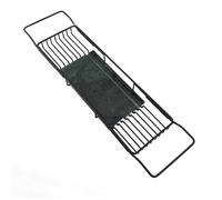 Over Bathtub Shelf Bath Tub Tray for Shampoo & Accessories Bath Basin Rack Wire Bathing Table Board Adjustable Bath Rack (Black Green)