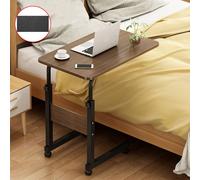 Over Bed Chair Table Hospital Overbed Height Adjustable Laptop Tray-Portable Hinsinc Brown One Size