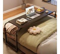 Over Bed Table with Wheels - Adjustable Bed Desk for Laptop, Rolling Over the Bed Table, Multifunctional Computer Desk
