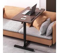 Over Bed Tables, Laptop Rolling Cart, Height Adjustable C Shaped End Table with USB Port and Wheels, Mobile Side Table, Bedside Shelf, Folding Snack Side Table, Slides Under Sofa