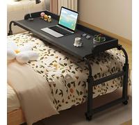 Over-Bed Tables With Wheels Folding Study,sofa Adjus Height Tall Desk Working From Home Essentials Study Foldable For Disabled For Riser Recliner Chairs(Color:Black+)