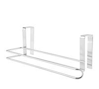 Over Cabinet Door Paper Towel Holder, Stainless Steel Under Sink No Drilling Roll Dispenser Tissue Storage Hanger Organizer Rack for Doors with Thickness Less Than 2.5cm