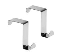 Over Cupboard and Drawer Hooks, Stainless Steel - Set of 2